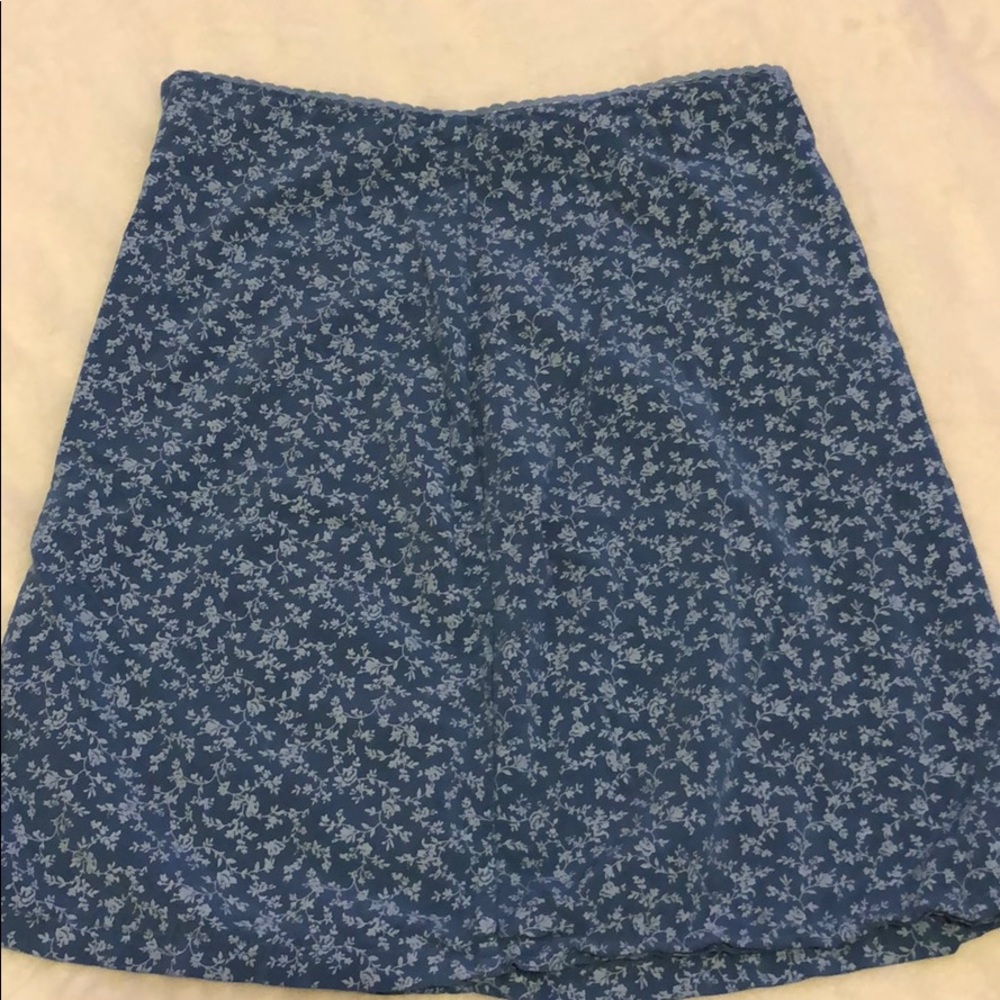 Blue floral skirt